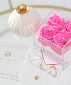 Madison Four Rose Keepsake Gift Box in Barbie-lish