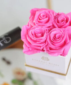 Lennox Small Gift Box - Classic Collection of Forever Roses in Barbie-lish