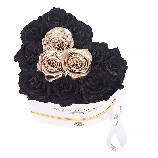 Heart Shaped Black Roses Gift Box | Eternal Roses Midnight Gaze - Image 2