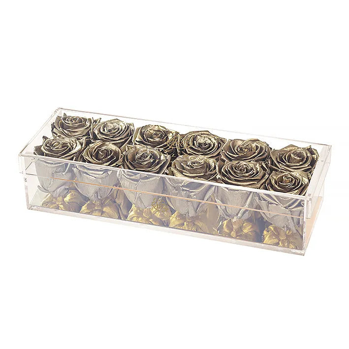 Madison Gold Twelve Roses Gift Box - Image 42