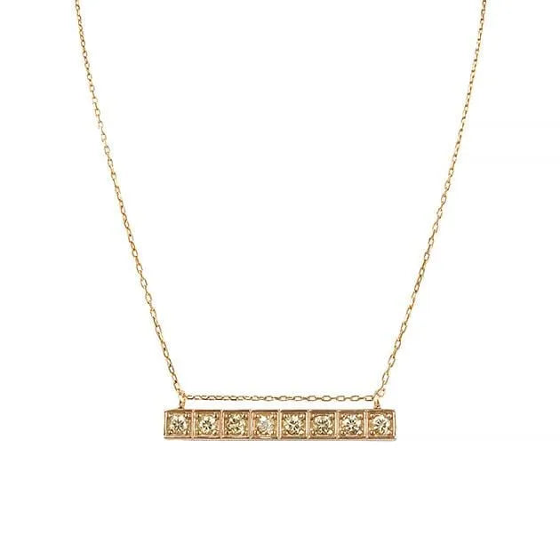 Citrine Bar Necklace
