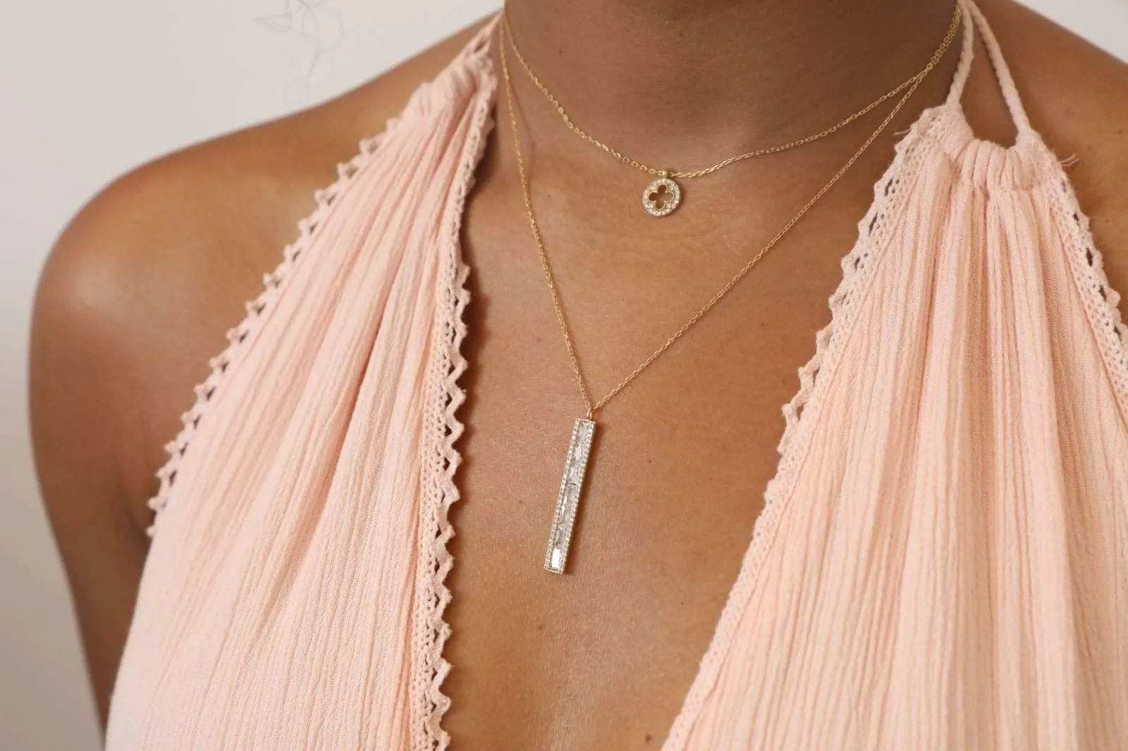 Clover Pave Necklace - Image 3