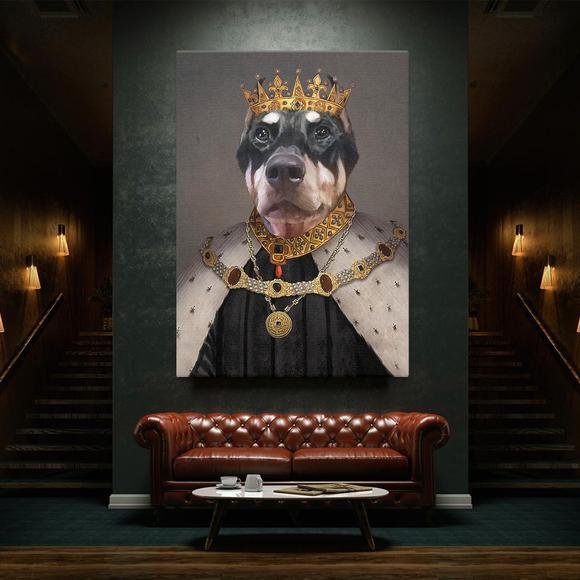 Crowned King Custom Pet Portrait - Image 3