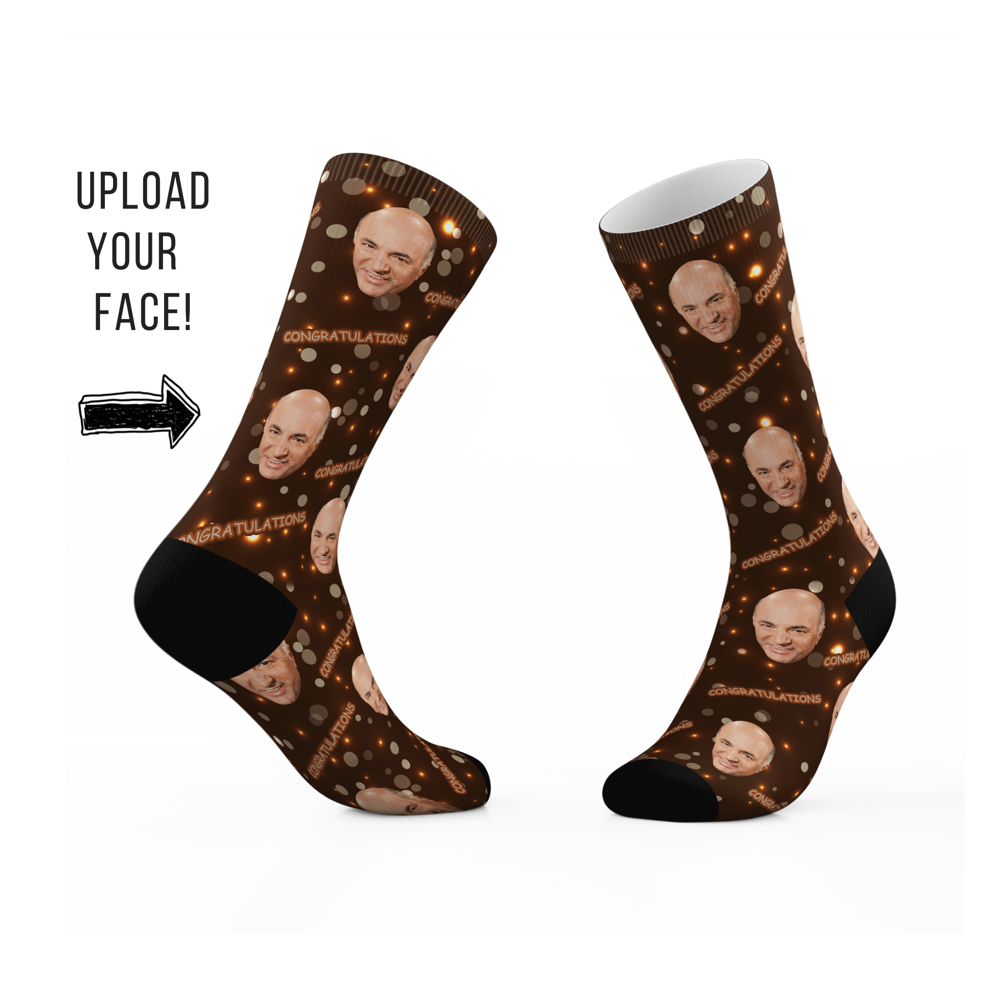 Custom Congrats Face Socks - Image 3