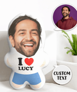 Custom Face Pillow I Love You Minime Throw Pillow Custom Name Personalized Photo Minime Pillow Gift for Love