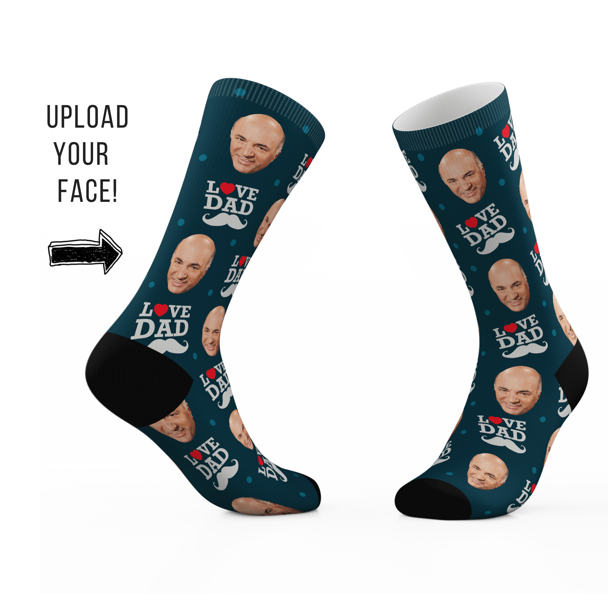 Custom "I Love Dad" Face Socks - Image 3