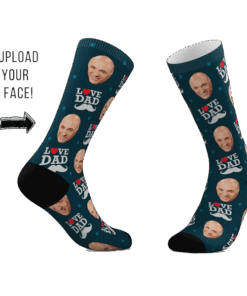 Custom "I Love Dad" Face Socks