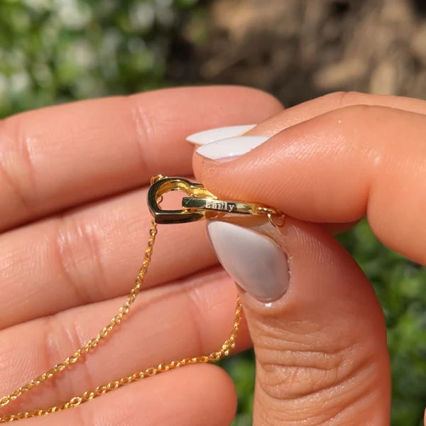 Engraved Heart Necklace - with real Rose Bear Giftbox - Image 4