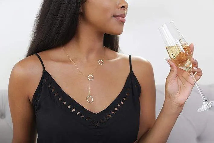 Layered Circle Ring Necklace - Image 2