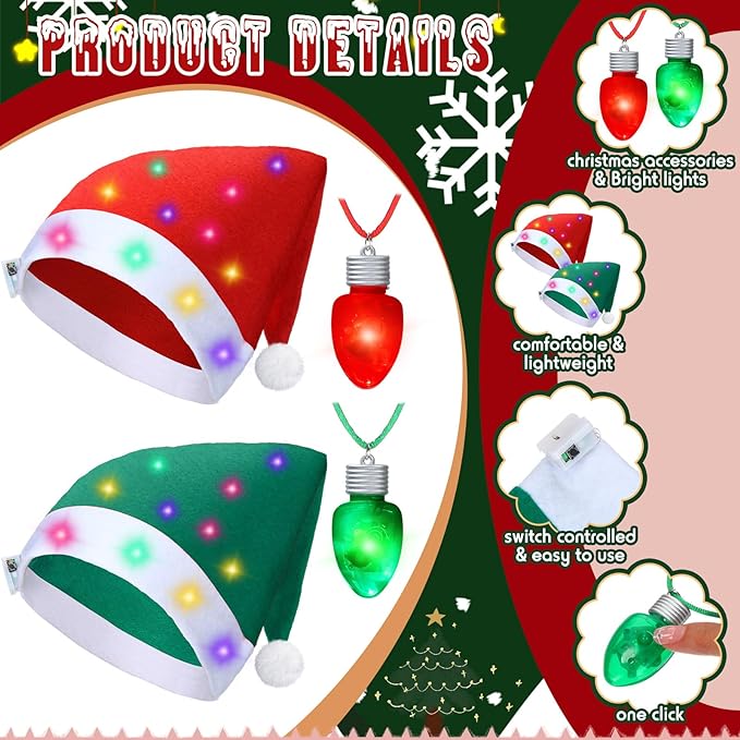 LED Christmas Hats - Image 3