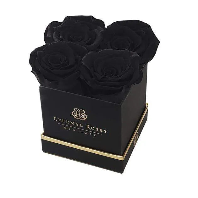 Lennox Small Gift Box with Midnight Black Roses