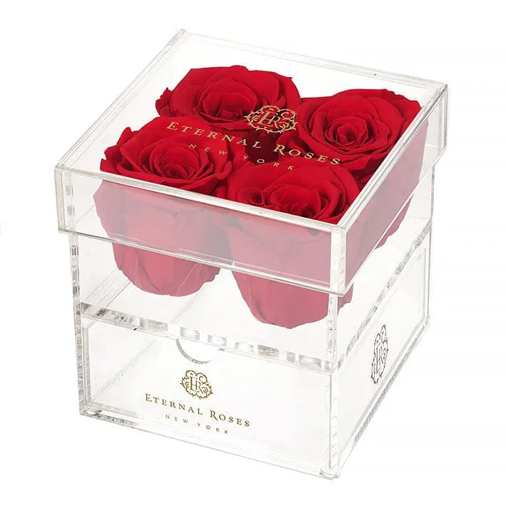 Madison Four Rose Gift Box in Scarlet - Image 2