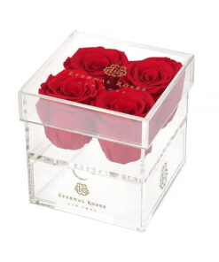 Madison Four Rose Gift Box in Scarlet