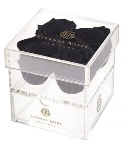 Madison Four Rose Gift Box | Midnight Black Roses Arrangements