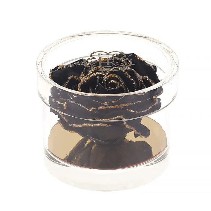 Madison Round Gold Gift Box in Midnight