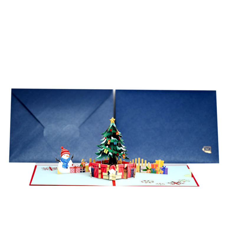 Santa Decorating a Christmas Tree Pop-Up Card - Image 3